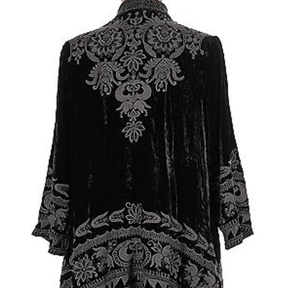Johnny Was Hirsch heavily embroidered velvet jacket NWT